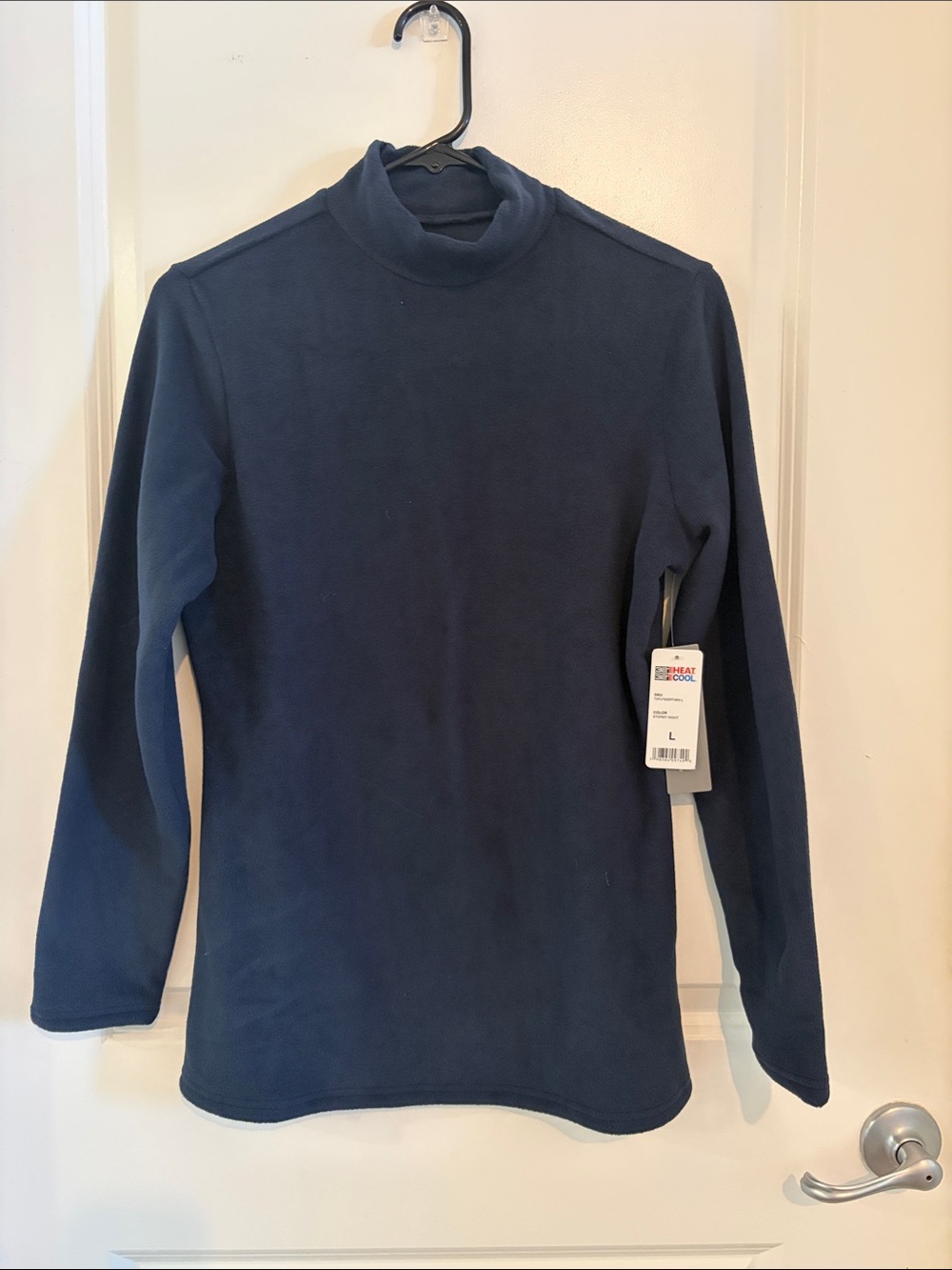 Men's/Womens  Navy Mock Neck Sweater - 32 heat cool